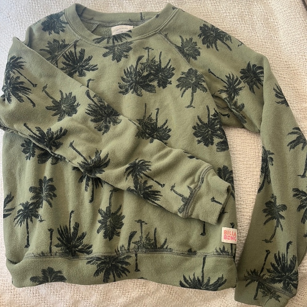 Billabong palm tree crewneck sweatshirt